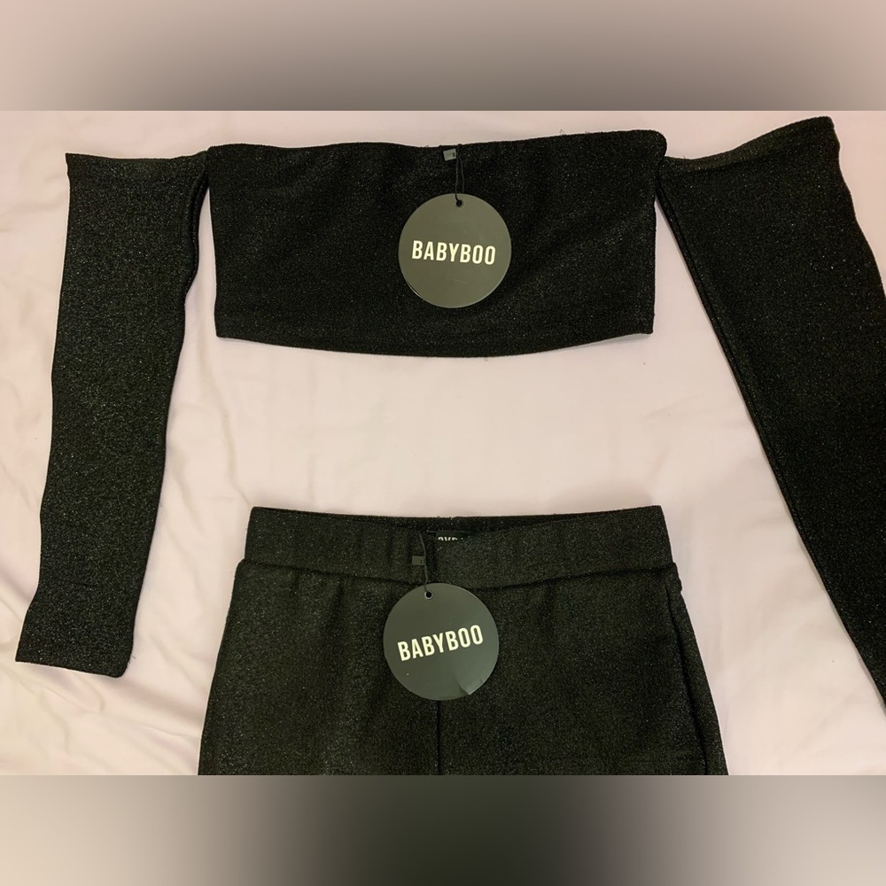 Black Sparkle Two Piece Set